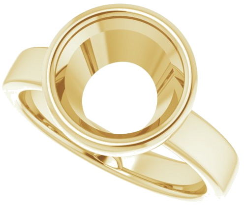 Sužadėtuvių Žiedas „Bezel-Set Solitaire“ 14k yellow gold Round 9.4mm (5)