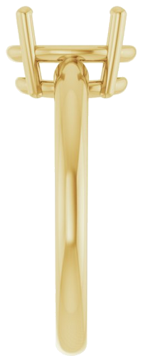 14K Yellow 10x8 mm Oval Engagement Ring Mounting (4)