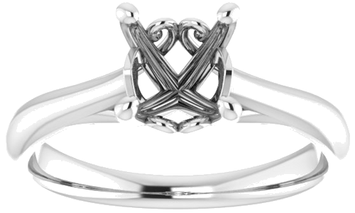 Sužadėtuvių Žiedas „Solitaire“ 14k white gold Round 7mm (3)