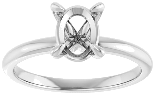 Sužadėtuvių Žiedas „Solitaire“ 925 Sidabro Oval 8mm x 6mm (3)