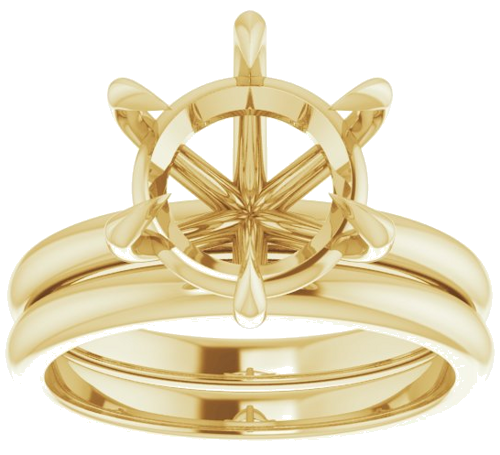 Sužadėtuvių Žiedas „Claw-Prong“ 14k yellow gold Round 10mm (8)