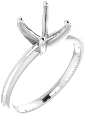 Sužadėtuvių Žiedas „Solitaire“ 950 Platinos Square 6mm (1)