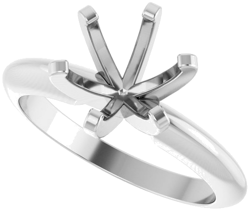 Sužadėtuvių Žiedas „Solitaire“ 14k white gold Round 7.4mm (5)