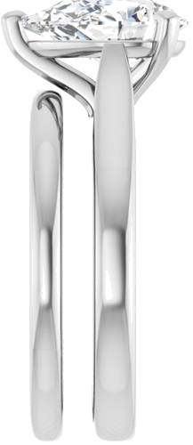 Sužadėtuvių Žiedas 950 Platinos Pear 10mm x 7mm (9)