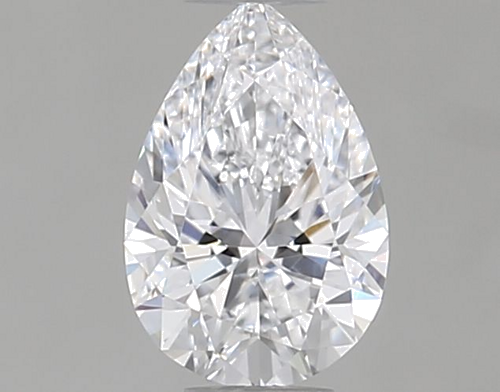 0.42 carat D-VVS2 Natūralus Pear Deimantas (1)