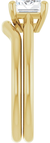 Sužadėtuvių Žiedas „Solitaire“ 14k yellow gold Emerald 8mm x 6mm (9)