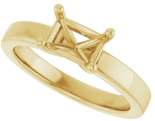 Sužadėtuvių Žiedas 14k yellow gold Emerald 7mm x 5mm (5)