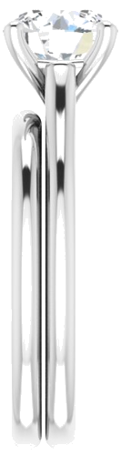 14K White 7.4 mm Round Solitaire Engagement Ring Mounting (9)