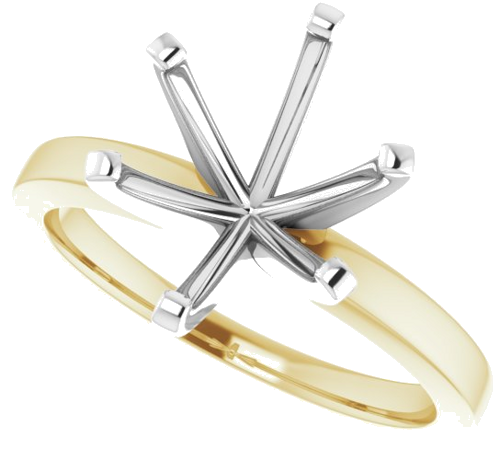 Sužadėtuvių Žiedas „Solitaire“ 585 Baltojo Ir Geltonojo Aukso Oval 11mm x 9mm (5)