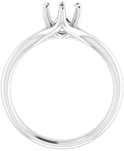 Sužadėtuvių Žiedas „Solitaire“ 585 Baltojo Aukso Round 6mm (2)