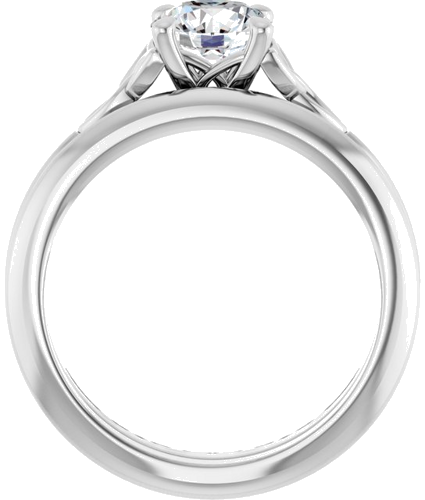 14K White 6.5 mm Round Solitaire Engagement Ring Mounting (7)