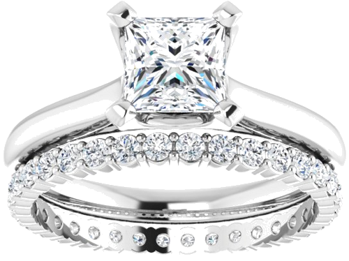 Sužadėtuvių Žiedas „Solitaire“ 950 Platinos Square 6.5mm (8)