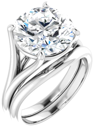Sužadėtuvių Žiedas „Solitaire“ 950 Platinos Round 11mm (6)