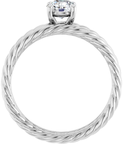 14K White 5.2 mm Round Solitaire Engagement Ring Mounting (7)