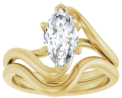 Sužadėtuvių Žiedas „Bypass“ 14k yellow gold Marquise 10.5mm x 5.5mm (8)