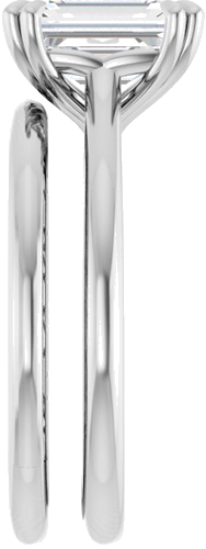 Sužadėtuvių Žiedas „Solitaire“ 585 Baltojo Aukso Emerald 8mm x 6mm (9)