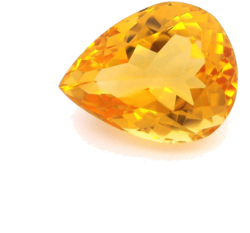 7.96 carat YELLOW Pear Citrine (1)