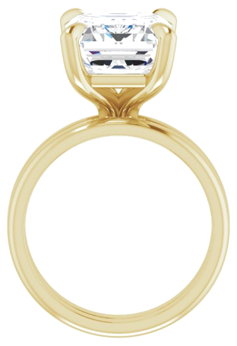 Sužadėtuvių Žiedas „Solitaire“ 585 Geltonojo Aukso Emerald 12mm x 10mm (7)