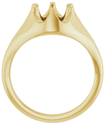 Sužadėtuvių Žiedas „Solitaire Belcher“ 14k yellow gold Round 7.4mm (2)