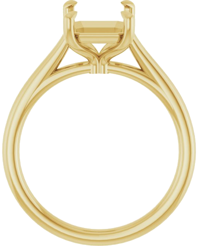 Sužadėtuvių Žiedas „Claw-Pong“ 14k yellow gold Emerald 10mm x 7mm (2)