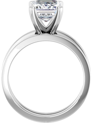 Sužadėtuvių Žiedas „Solitaire“ 14k white gold Emerald 9mm x 7mm (7)