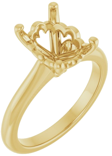 Sužadėtuvių Žiedas 14k yellow gold Elongated Cushion 10mm x 8mm (1)