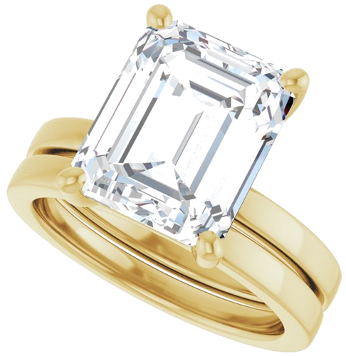 Sužadėtuvių Žiedas „Solitaire“ 14k yellow gold Emerald 11mm x 9mm (10)