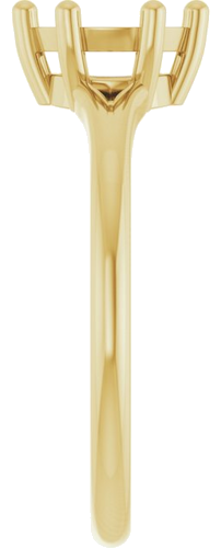 Sužadėtuvių Žiedas „Rose-Cut“ 585 Geltonojo Aukso Round 6.5mm (4)