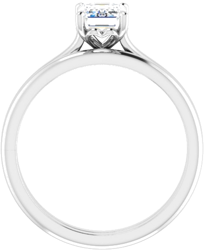 Sužadėtuvių Žiedas „Solitaire“ 14k white gold Emerald 7mm x 5mm (7)