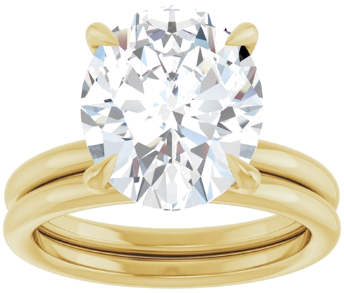 Sužadėtuvių Žiedas „Claw-Prong Solitaire“ 14k yellow gold Oval 12mm x 10mm (8)