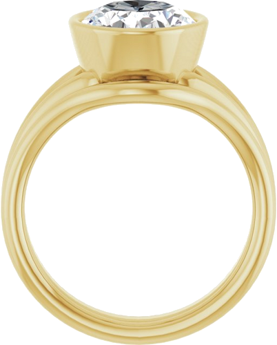 Sužadėtuvių Žiedas „Bezel-Set Solitaire“ 18k yellow gold Oval 11mm x 9mm (7)