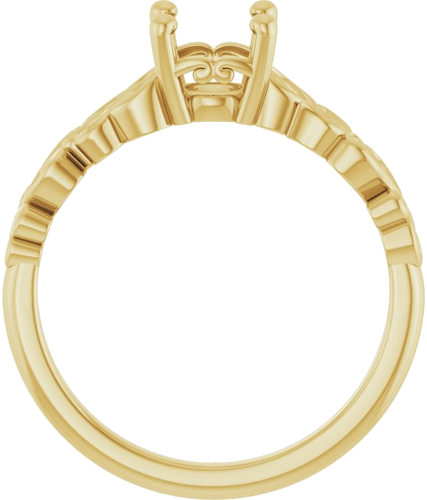 Sužadėtuvių Žiedas „Solitaire“ 585 Geltonojo Aukso Round 6.5mm (2)