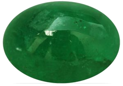 6.71 carat GREEN CABOCHON cut Oval Smaragdas (1)