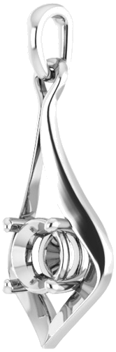 Pakabukas „Solitaire“ 417 Baltojo Aukso Round 5.5mm (2)