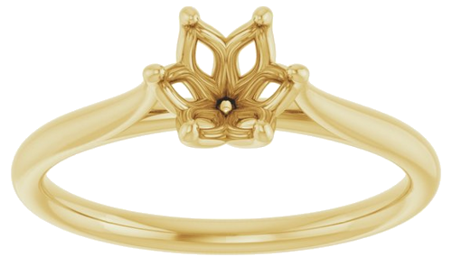 Sužadėtuvių Žiedas „Solitaire“ 585 Geltonojo Aukso Round 5.8mm (3)