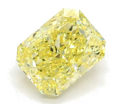 1.5 carat Fancy Yellow-VVS1 Natūralus Radiant Deimantas (1)
