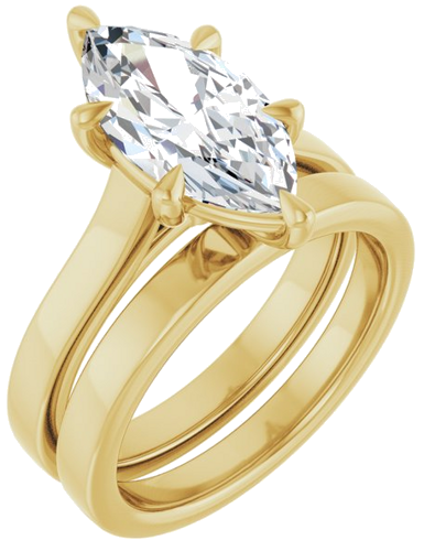 Sužadėtuvių Žiedas „Claw-Prong“ 14k yellow gold Marquise 14mm x 7mm (6)