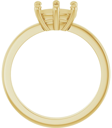 Sužadėtuvių Žiedas „Solitaire“ 14k yellow gold Elongated Cushion 8mm x 6mm (2)