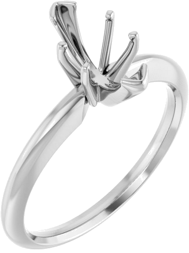 14K White 10x5 mm Marquise Solitaire Engagement Ring Mounting (1)