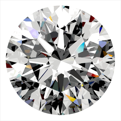 0.4 carat F-SI1 Excellent cut Natūralus Round Deimantas (1)