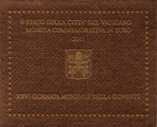 2011 Vatikānas Pilsētas 26. Pasaules Jauniešu dienu 2 eiro monēta (3)