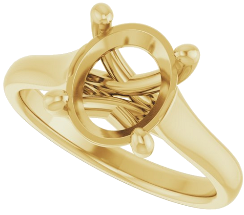 Sužadėtuvių Žiedas „Solitaire“ 585 Geltonojo Aukso Oval 10mm x 8mm (5)