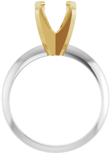 Sužadėtuvių Žiedas „Lightweight Solitaire“ 14k white/yellow gold Oval 9mm x 7mm (2)