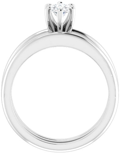 14K White  9x4.5 mm Marquise Solitaire Engagement Ring Mounting (7)