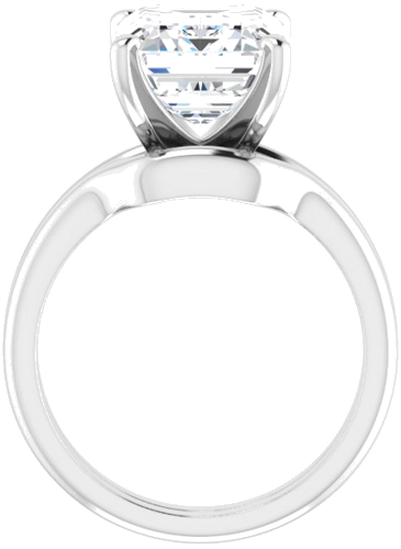 Sužadėtuvių Žiedas „Solitaire“ 14k white gold Emerald 11mm x 9mm (7)
