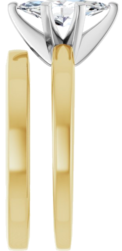 Sužadėtuvių Žiedas „Solitaire“ 14k yellow/white gold Marquise 10mm x 5mm (9)