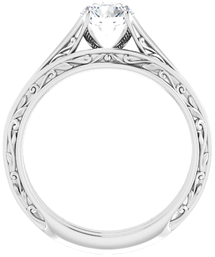 14K White 5.8 mm Round Engagement Ring Mounting (7)