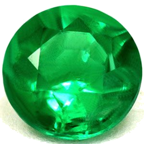 0.41 carat GREEN Round Smaragdas (1)