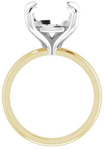 Sužadėtuvių Žiedas „Solitaire“ 14k yellow/white gold Round 12mm (2)
