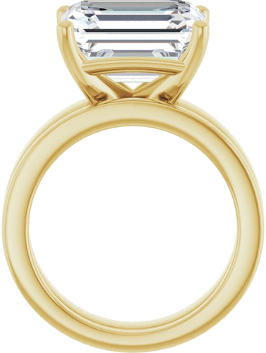 Sužadėtuvių Žiedas 14k yellow gold Emerald 12mm x 10mm (7)